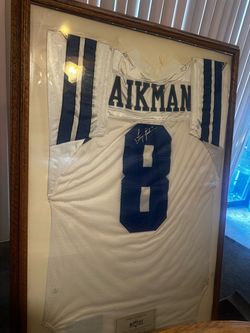 Signed and Framed Aikman Jersey