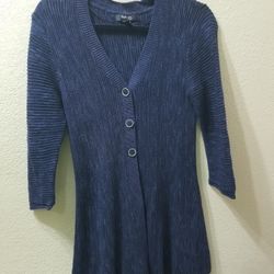 Style & Co. Women's Size Petite Medium Navy Blue Cardigan