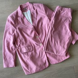 H&M pink blazer and trousers suit set Size M