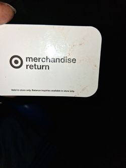Target Merchandise Return Card
