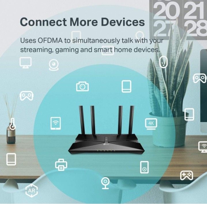 TP-Link Smart WiFi 6 Router (Archer AX10) – 802.11ax Router, 4 Gigabit LAN Ports, Dual Band AX Router,Beamforming,OFDMA, MU-MIMO, Parental Controls, W