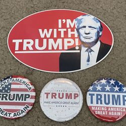 TRUMP PINS & STICKERS