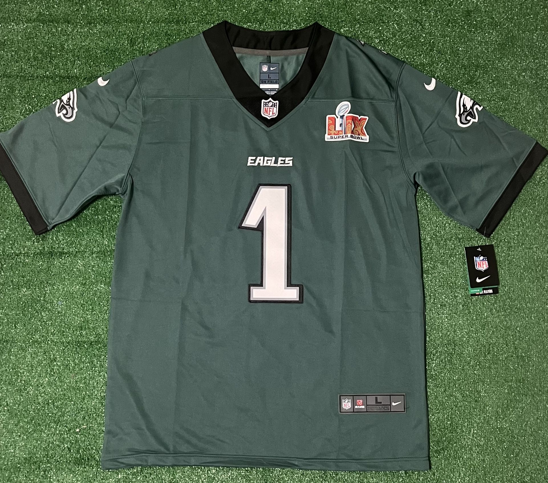 Jalen Hurts Philadelphia Eagles Midnight Green Super Bowl 59 Patch