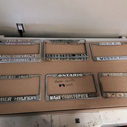 Vintage License Plate Frames Lot 3