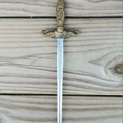 Vintage Brass/Metal Sword-Shaped Letter Opener 