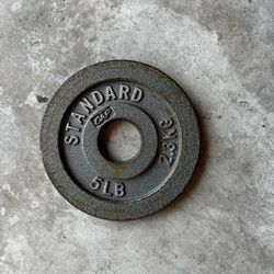 5lb Barbell Plate (2 Gray) $1/lb