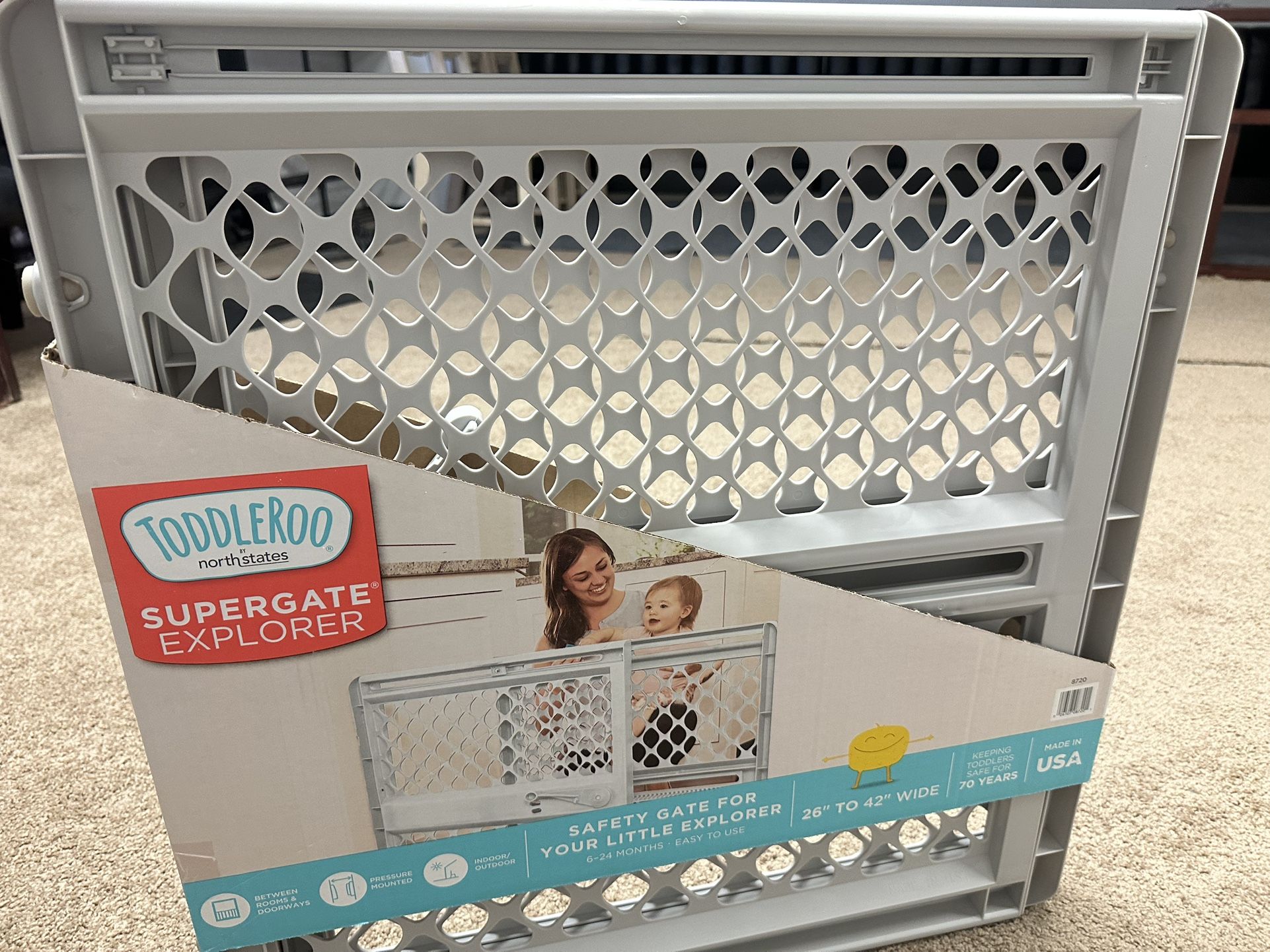 Toddleroo by North States 26"-42" Supergate Explorer Baby Safety Gate