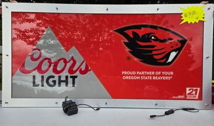 Coor light/ Oregon state beavers LED sign