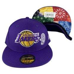 New Era Los Angeles Lakers Paisley Quilt Bottom 59FIFTY Fitted Hat