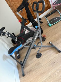 MERACH Squat Machine - Home Workout Station, Multifunction Exercise Equipment, Compact Home Gym Equipment, Row & Ride Combo, Adjustable Resistance, Fo
