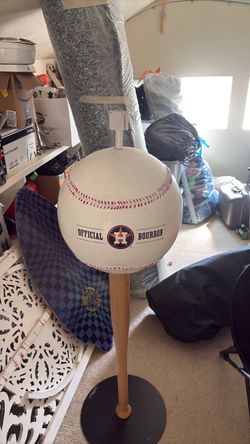Astros Bourbon Baseball Stand For Mancave