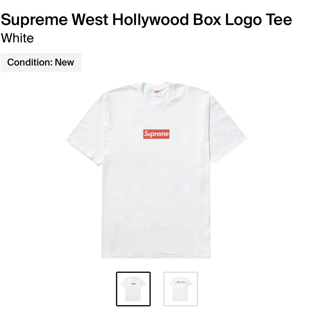 Supreme West Hollywood Box Logo Tee for Sale in Los Angeles, CA 
