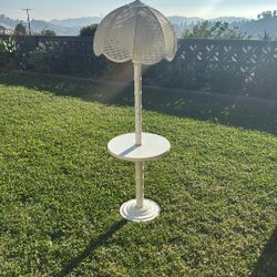 1960’s Vintage Scalloped Lamp W Table 