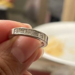 14K WHITE GOLD .26 TCW NATURAL DIAMOND WEDDING BAND 