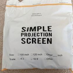 100 inch 16:9 projector screen 