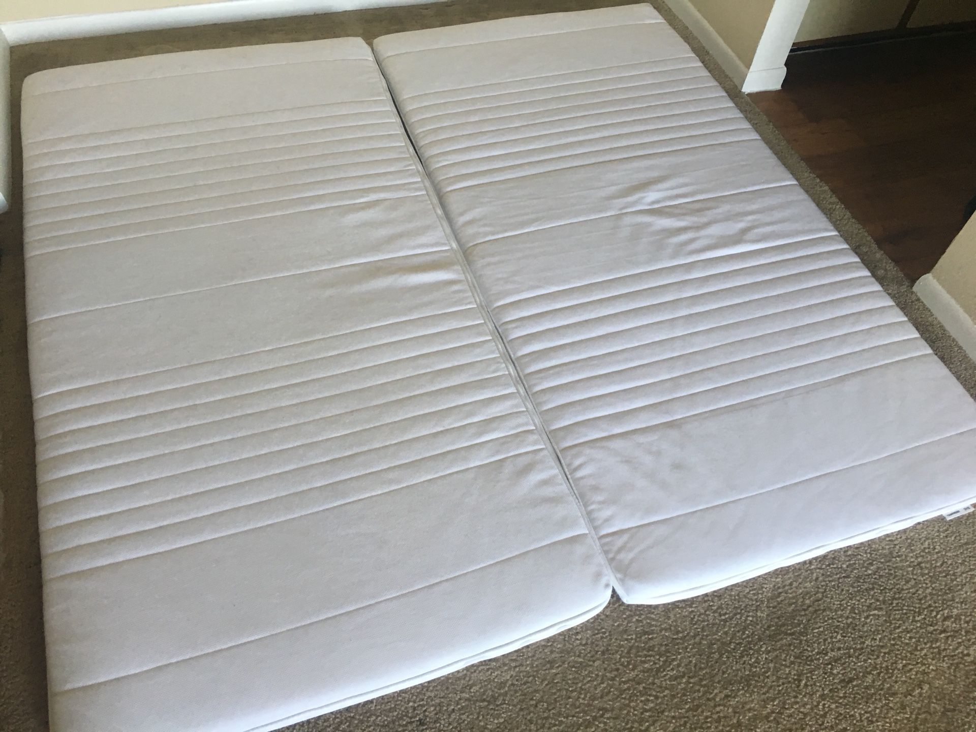 2 Twin size IKEA Tananger Mattress Topper, White