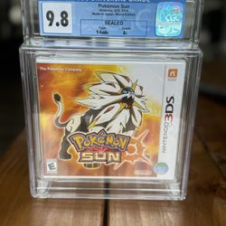 Pokémon Sun Nintendo 3DS 2016 World Edition Sealed Game CGC Graded 9.8 / A+