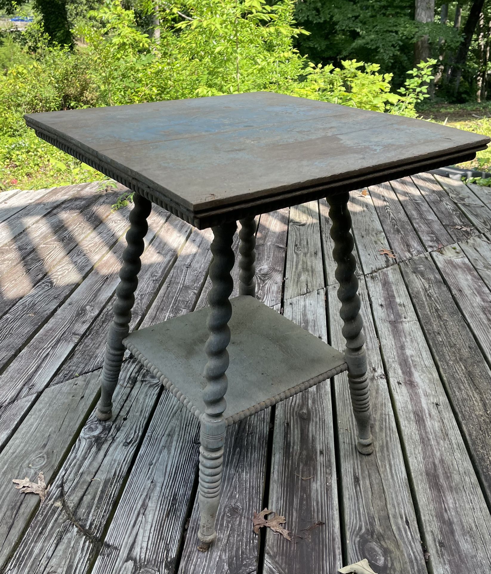 Antique Oak Plant Stand