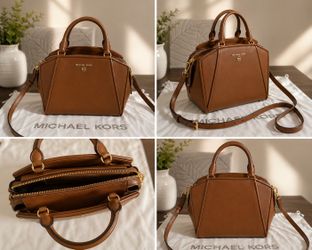 Michael Kors Brown Satchel Bag with Crossbody