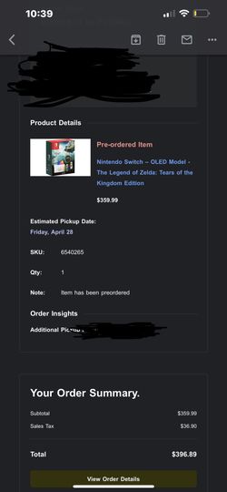 Nintendo Switch Oled Model- The Legend Of Zelda Tears Of The Kingdom