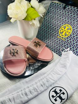Tory Burch Crystal Slide Sandals Pink available in 7,8,9