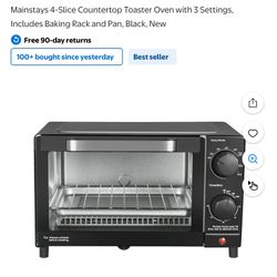 Toaster Oven , Open Box New , Missing Pan And Baking Rack 