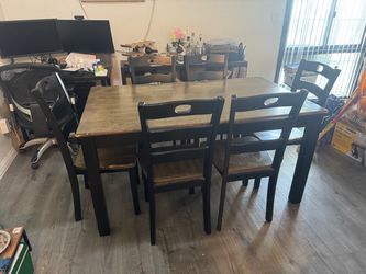 Dining Table + 6 Chairs – $100 OBO