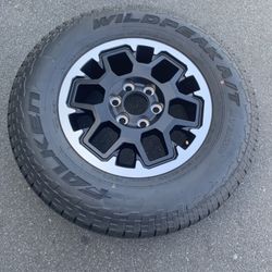 1 Only - 265/70r18 6x5.5 6x139.7 Stock TRD Tacoma Tundra 4Runner Yukon Tahoe Wheel Rim New Falken Wildtraxx 100% Treads 2025 DOT Tire!!!!!!!!!!!