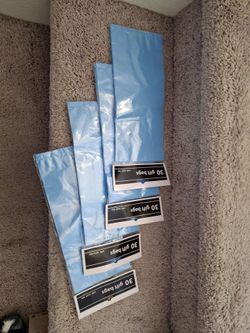 Clear blue party gift bags