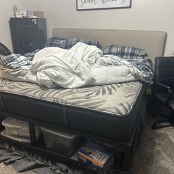 King size bed and bed frame