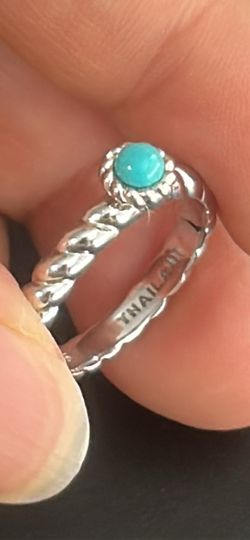 Judith Ripka 925 Sterling Silver Turquoise Ring Size 7