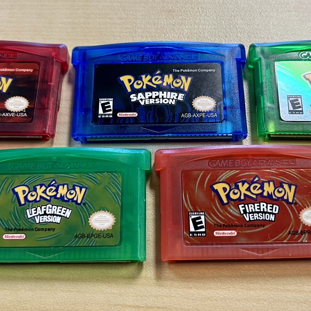 Gameboy Advance Pokemon Games