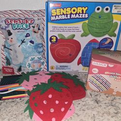 Sensory Kit: Lakeshore Sensory Kit/1 Ball/1 Activity Boards/6 Felt Strawberries TK, Kinder 1st 2nd +