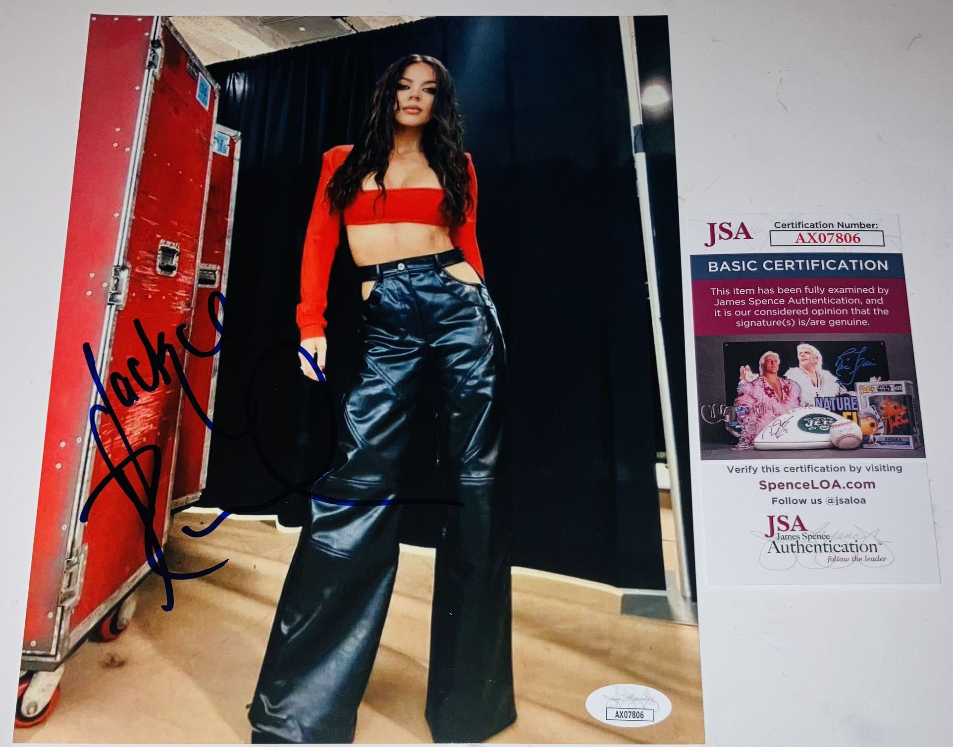 JACKIE REDMOND SIGNED AUTOGRAPHED HOT 8X10 PHOTO WWE JSA COA RARE!