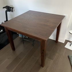 Wooden Table - Solid Wood Square High Top Table