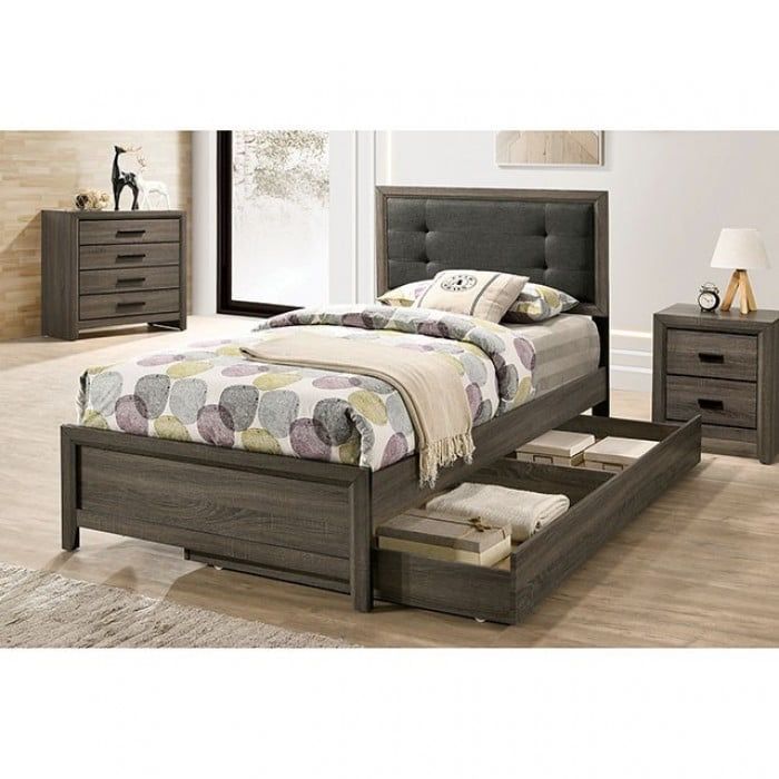 TWIN SIZE BED TRUNDLE STORAGE DRAWERS FRAME CAMA SENCILLA