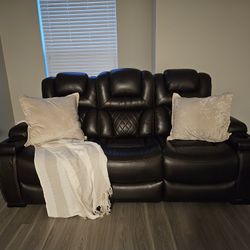 Electric Recliner Sofa and Love Seat Set