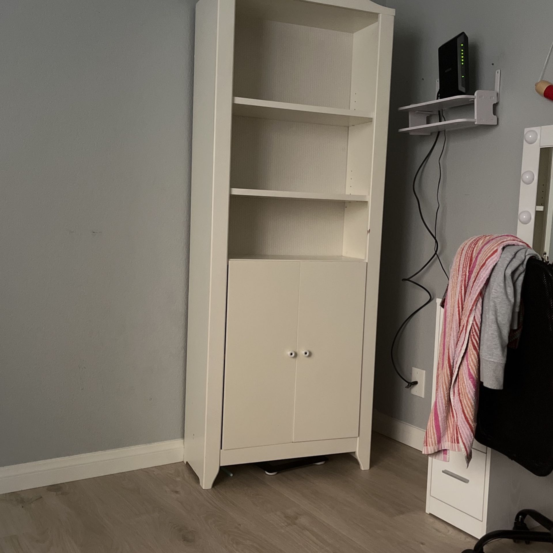White IKEA Hensvik Bookshelf With Doors