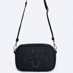 NEW True Religion Black World Tour Crossbody Bag With Tags!