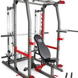 Year End Sale - Marcy SM-4903 - Home Gym Smith Machine Squat Rack Power Cage with Olympic Bench  - NEW IN BOX - FULL WARRANTY 