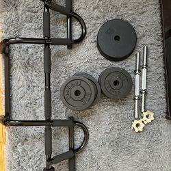 DUMBELLS AND PULLUPBAR