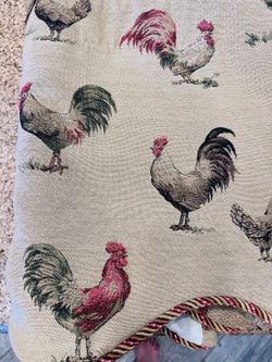 Rooster 🐓 Chicken Rod Pocket  Tailored Valance
