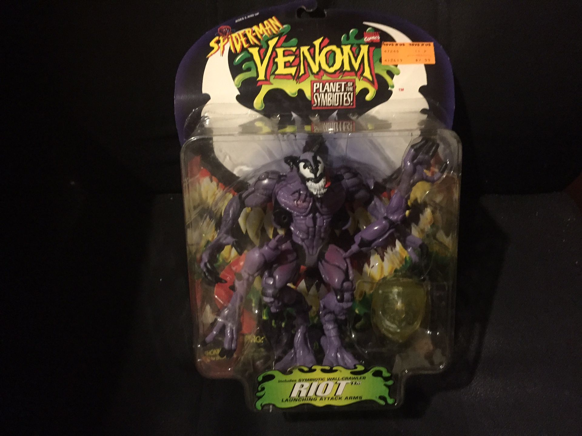Riot Venom Planet of the Symbiotes Action Figure Spider-Man Marvel Toy Biz 1996