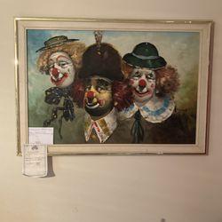 Three Clowns By WINLONIET Signed $250