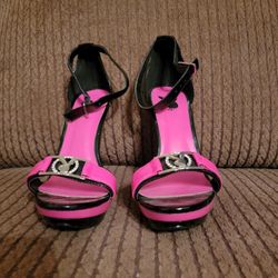 Pink And Black Shoes
