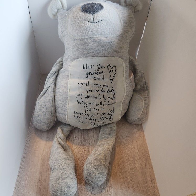Demdaco Bear Plush Bless You Precious Child Poetic Threads Teddy Bear Animal