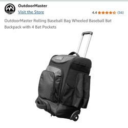 Huge Rolling & Backpack Style Baseball/Softball Bag