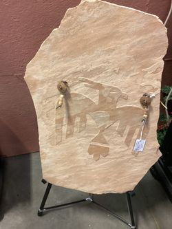 Vintage Thunderbird sandstone art 28X18”