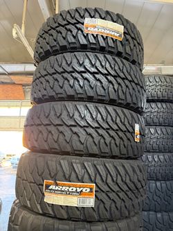 ‼️🚨vendo set de llantas Lt 35x12.50 18 arroyo M/T tires