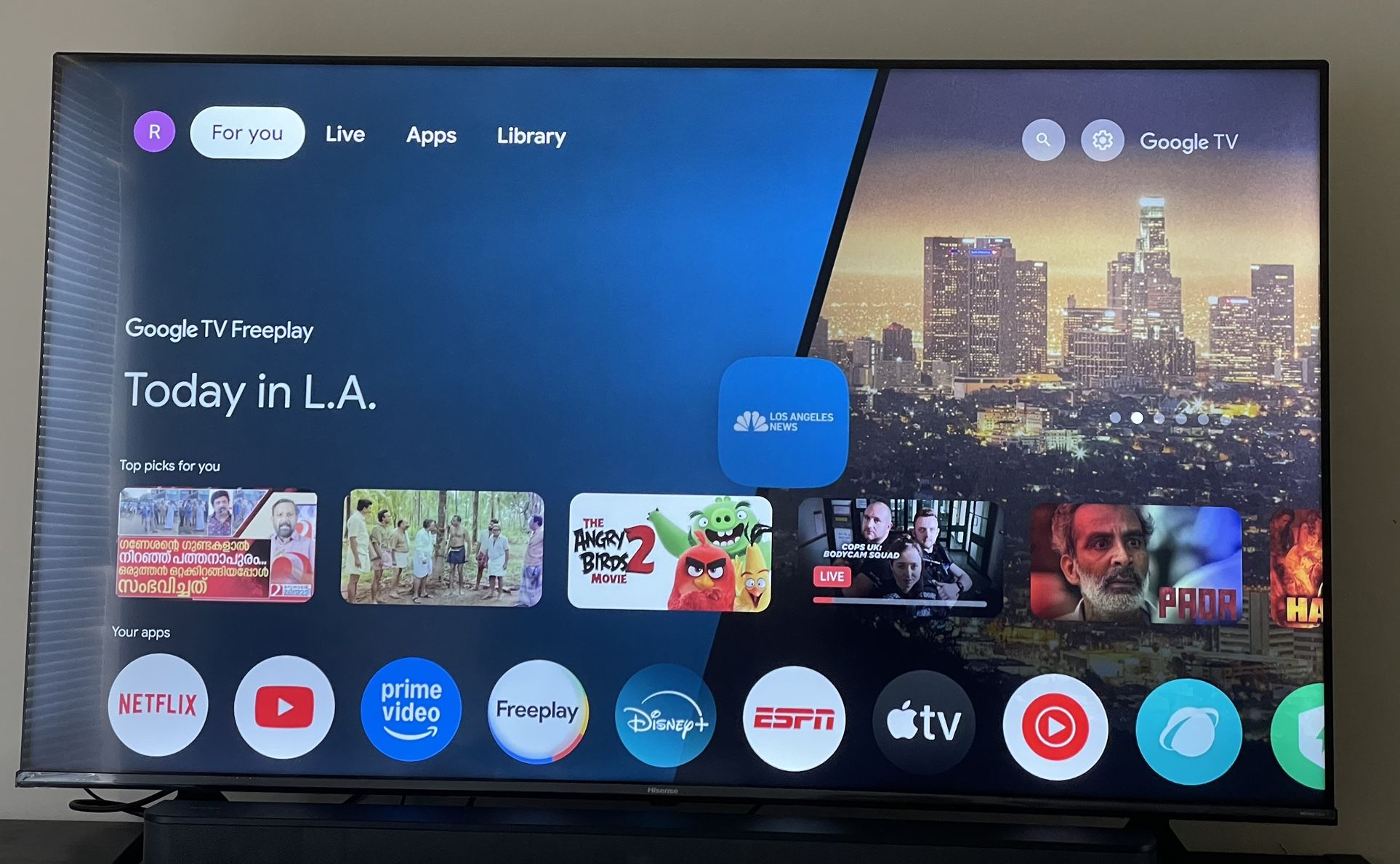 Hisense 55 inch UHD 4K TV with Fire TV Stick 4K